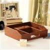 Bath & Beauty | Jewellery Storage | Tan Brown Valet Tray Desk Organiser