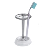 Bath & Beauty | Countertop Accessories | White & Chrome Toothbrush Holder Stand