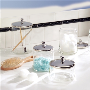 Bath & Beauty | Countertop Accessories | LARGE Clear Glass Apothecary Jar