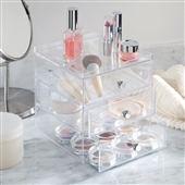 Set of Three Acrylic Drawers for Makeup Storage
