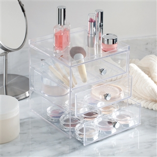 Bedroom | Beauty Organisers | Set of Three Acrylic Drawers for Makeup Storage