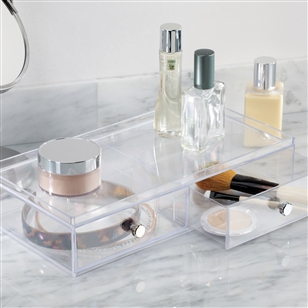 Bedroom | Beauty Organisers | Acrylic Drawers for Makeup Storage - Two Wide