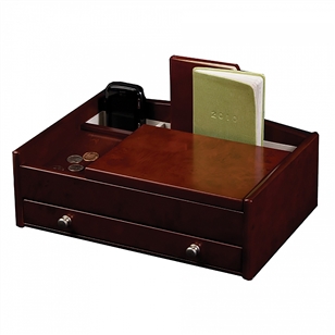 Bedroom | Table Accessories | Wooden Desk Tidy With Jewellery Storage